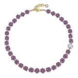 Natural Amethyst High-end Necklace Freshwater Pearl All-Match Jewelry Gift