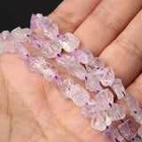 Natural Amethyst Healing Stone Beads Purple Gravel Mineral Specimen Raw Quartz