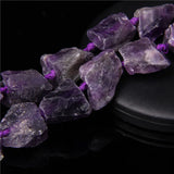 Natural Amethyst Healing Stone Beads Purple Gravel Mineral Specimen Raw Quartz