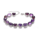 Amethyst Labradorite Turquoise 925 Silver Bracelet Party Gift Bangle