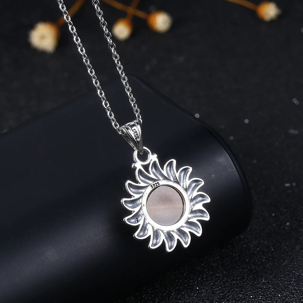 Amethyst Necklace S925 Sterling Silver Vintage Gemstone Charm Necklace