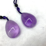 Amethyst Necklace for Women Drop Shape Pendant Rope Necklace
