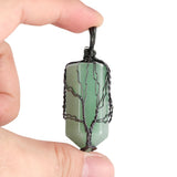 Amethyst Pendant Green Aventurine Tree Of Life Charms