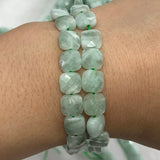 Faceted Square Amethyst Prehnite Smoky Quartz Angelite Beads 15''