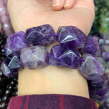 Natural Amethyst Quartz Beads 15'' Faceted Irregular DIY Loose Beads
