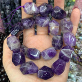 Natural Amethyst Quartz Beads 15'' Faceted DIY Loose Beads For Jewelry Making