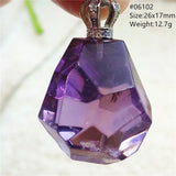Natural Amethyst Quartz Faceted Cut Pendant Necklace