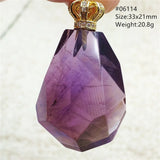 Natural Amethyst Quartz Faceted Cut Pendant Necklace