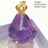 Natural Amethyst Quartz Faceted Cut Pendant Necklace