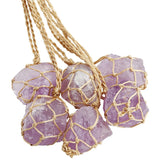 Amethyst Raw Crystal Pendant Necklace Chakra Healing