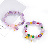 Amethyst Raw Stone Bracelet Quartz Crystal Healing Reiki Bangle