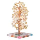 Amethyst Rose Quartz Luck Money Tree Agate Resin Base DIY Gift