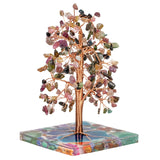 Amethyst Rose Quartz Luck Money Tree Agate Resin Base DIY Gift