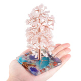 Amethyst Rose Quartz Luck Money Tree Agate Resin Base DIY Gift