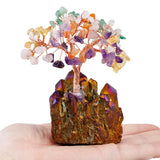 Natural Amethyst Rose Quartz Money Tree Rough Quartz Base DIY Gift