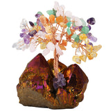 Natural Amethyst Rose Quartz Money Tree Rough Quartz Base DIY Gift