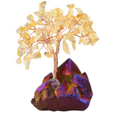 Natural Amethyst Rose Quartz Money Tree Rough Quartz Base DIY Gift