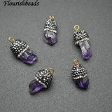 Natural Amethyst Rough Point Small Size Stone Loose Beads