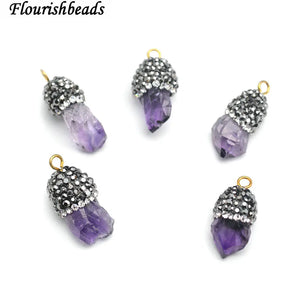 Natural Amethyst Rough Point Small Size Stone Loose Beads