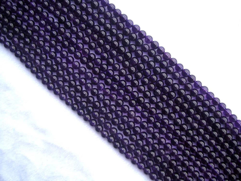 7mm Amethyst Round Beads for DIY Jewelry Making