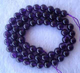 7mm Amethyst Round Beads for DIY Jewelry Making