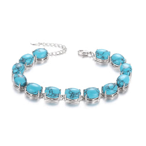 Amethyst Turquoise Labradorite Tennis Bracelet