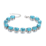 Amethyst Turquoise Labradorite Tennis Bracelet