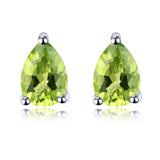 Amethyst Sterling Silver Stud Earring 1.2 Carats Purple Crystal S925
