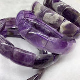 Natural Amethyst Stone Bracelet Gemstone Bangle For Woman