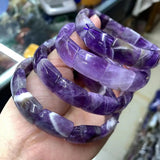 Natural Amethyst Stone Bracelet Gemstone Bangle For Woman