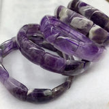 Natural Amethyst Stone Bracelet Gemstone Bangle For Woman
