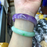 Natural Amethyst Stone Bracelet Gemstone Bangle For Woman