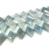 Amethyst Sunstone Aquamarine Stone Beads 15'' Square DIY Loose Beads