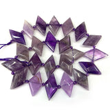 Amethyst Sunstone Aquamarine Stone Beads 15'' Square DIY Loose Beads