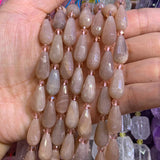 Natural Amethyst Sunstone Stone Beads 15'' Faceted Drop DIY Loose Beads