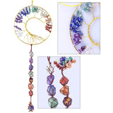 Amethyst Tree Of Life Wind Chimes 7 Chakra Crystal Stone Wall Hanging