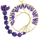 Amethyst Tree Of Life Wind Chimes 7 Chakra Crystal Stone Wall Hanging