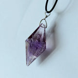 Amethyst Crystal Pendant Double Pointed Chakra Pendulum