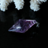Amethyst Crystal Pendant Double Pointed Chakra Pendulum