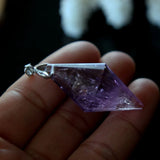 Amethyst Crystal Pendant Double Pointed Chakra Pendulum