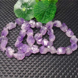 Natural Amethyst Beads Valentine's Bracelet Men's 8"