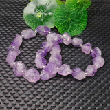 Natural Amethyst Beads Valentine's Bracelet Men's 8"