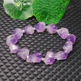 Natural Amethyst Beads Valentine's Bracelet Men's 8"