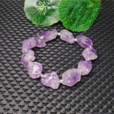Natural Amethyst Beads Valentine's Bracelet Men's 8"