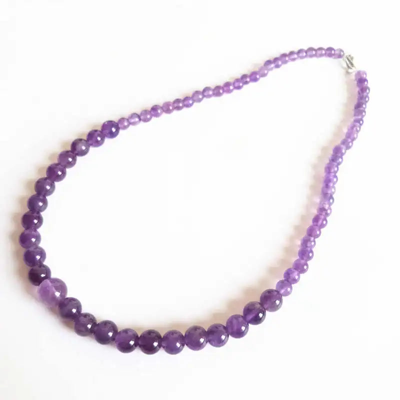 Amethystine Necklace for Girls Feb. Pisces Birthstone 925 silver Clasp