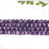 Natural Amethysts 4/6/8/10/12/14mm Round Smooth Beads
