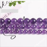 Natural Amethysts 4/6/8/10/12/14mm Round Smooth Beads