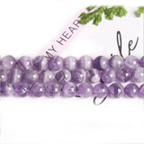 Natural Amethysts 4/6/8/10/12/14mm Round Smooth Beads