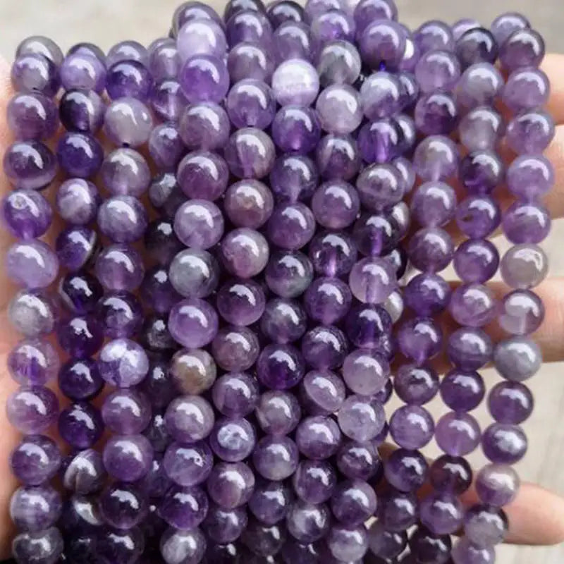 Natural Amethysts 4/6/8/10/12/14mm Round Smooth Beads