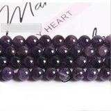 Natural Amethysts 4/6/8/10/12/14mm Round Smooth Beads
